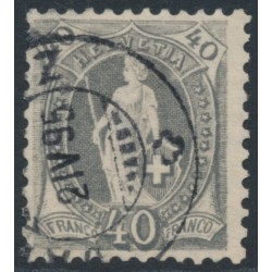 SWITZERLAND - 1891 40c grey Helvetia, perf. 11½:11, used – Zumstein # 69C