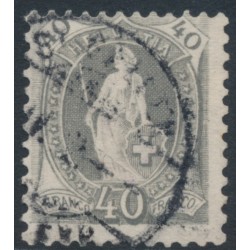 SWITZERLAND - 1891 40c grey Helvetia, perf. 11½:11, used – Zumstein # 69C