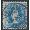 SWITZERLAND - 1891 50c blue Helvetia, perf. 11½:11, used – Zumstein # 70C SWITZERLAND - 1891 50c blue Helvetia, perf. 11½:11, used – Zumstein # 70C