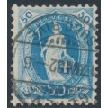 SWITZERLAND - 1882 50c blue Helvetia, perf. 11¾:11¾, used – Zumstein # 70A SWITZERLAND - 1882 50c blue Helvetia, perf. 11¾:11¾, used – Zumstein # 70A