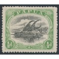PAPUA / BNG - 1910 ½d black/green Lakatoi, large PAPUA, MH – SG # 75 PAPUA / BNG - 1910 ½d black/green Lakatoi, large PAPUA, MH – SG # 75