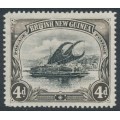PAPUA / BNG - 1901 4d black/sepia Lakatoi, horizontal rosettes watermark, MH – SG # 5 PAPUA / BNG - 1901 4d black/sepia Lakatoi, horizontal rosettes watermark, MH – SG # 5