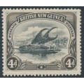 PAPUA / BNG - 1901 4d black/sepia Lakatoi, horizontal rosettes watermark, MH – SG # 5 PAPUA / BNG - 1901 4d black/sepia Lakatoi, horizontal rosettes watermark, MH – SG # 5