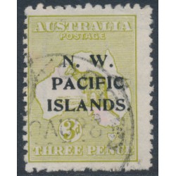 AUSTRALIA / NWPI - 1919 3d olive Kangaroo, die I, 3rd watermark, used – SG # 109 AUSTRALIA / NWPI - 1919 3d olive Kangaroo, die I, 3rd watermark, used – SG # 109