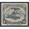 PAPUA / BNG - 1906 4d black/sepia Lakatoi, horizontal rosettes, o/p large Papua, used – SG # 17 PAPUA / BNG - 1906 4d black/sepia Lakatoi, horizontal rosettes, o/p large Papua, used – SG # 17