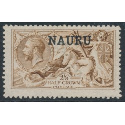 NAURU - 1916 2/6 yellow-brown GB Seahorses, o/p NAURU, MH – SG # 20