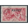 NAURU - 1916 5/- bright carmine GB Seahorses, o/p NAURU, used – SG # 22