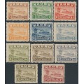 NAURU - 1924 ½d to 1/- Freighter short set on grey paper, MH – SG # 26A-36A