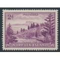 NORFOLK ISLAND - 1956 2d violet Ball Bay on white paper, MH – SG # 4a