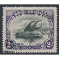 PAPUA / BNG - 1901 2d black/violet Lakatoi, horizontal rosettes watermark, used – SG # 3 PAPUA / BNG - 1901 2d black/violet Lakatoi, horizontal rosettes watermark, used – SG # 3