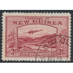 NEW GUINEA - 1939 2/- dull lake Bulolo Goldfields, used – SG # 222