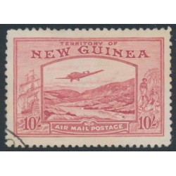 NEW GUINEA - 1939 10/- pink Bulolo Goldfields, used – SG # 224