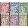 PAPUA - 1939 Natives Poling Rafts airmail set of 6, MH – SG # 163-168
