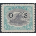 PAPUA - 1932 1/3 lilac/greenish blue Lakatoi, overprinted OS, MNH – SG # O65