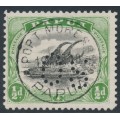 PAPUA - 1908 ½d black/green Lakatoi, perf. 11, sideways wmk, perf. OS, used – SG # O14