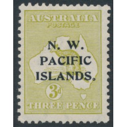 AUSTRALIA / NWPI - 1915 3d olive Kangaroo, die I, 3rd watermark, MNH – SG # 96