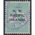 AUSTRALIA / NWPI - 1919 1/- emerald Kangaroo, die II, 3rd watermark, used – SG # 113