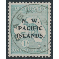 AUSTRALIA / NWPI - 1919 1/- blue-green Kangaroo, die II, 3rd watermark, used – SG # 113b AUSTRALIA / NWPI - 1919 1/- blue-green Kangaroo, die II, 3rd watermark, used – SG # 113b