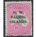 AUSTRALIA / NWPI - 1919 10/- grey/pink Kangaroo, 3rd watermark, used – SG # 117 AUSTRALIA / NWPI - 1919 10/- grey/pink Kangaroo, 3rd watermark, used – SG # 117