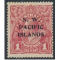 AUSTRALIA / NWPI - 1918 1d red KGV, 'dot before 1' [VI/30], MH – SG # 103ab