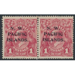 AUSTRALIA / NWPI - 1918 1d red KGV, 'dot before 1' + 'thin frame' [VI/30+31], MH – SG # 103ab