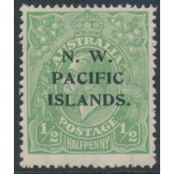 AUSTRALIA / NWPI - 1919 ½d bluish green KGV, inverted LM watermark, MH – SG # 119w AUSTRALIA / NWPI - 1919 ½d bluish green KGV, inverted LM watermark, MH – SG # 119w