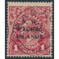 AUSTRALIA / NWPI - 1919 1d deep carmine-red KGV (G31), perforated OS, used – SG # O3