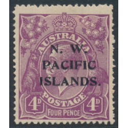 AUSTRALIA / NWPI - 1922 4d violet KGV, single watermark, MH – SG # 123 AUSTRALIA / NWPI - 1922 4d violet KGV, single watermark, MH – SG # 123