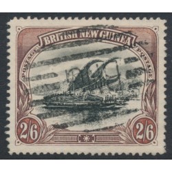 PAPUA / BNG - 1905 2/6 black/brown Lakatoi, horizontal rosettes watermark, used – SG # 8