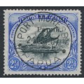PAPUA / BNG - 1907 2½d black/blue Lakatoi, horizontal rosettes, o/p small Papua, used – SG # 35