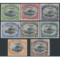 PAPUA / BNG - 1907 ½d to 2/6 Lakatois set of 8, o/p small Papua, used – SG # 38-45
