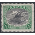 PAPUA / BNG - 1916 5/- black/deep green Lakatoi, used – SG # 104