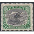 PAPUA / BNG - 1916 5/- black/deep green Lakatoi, MH – SG # 104