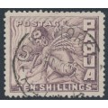 PAPUA - 1932 10/- violet Lighting a Fire, used – SG # 144