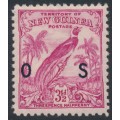 NEW GUINEA - 1934 3½d aniline carmine Bird of Paradise, no dates, o/p OS, MH – SG # O47