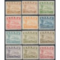 NAURU - 1937 ½d to 1/- Freighter short set on shiny paper, MH – SG # 26B-36B
