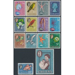 ST HELENA - 1961 1d to £1 QEII Birds & Fish set of 14, MNH – SG # 176-189