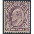 FALKLAND IS - 1904 2d purple KEVII definitive, MH – SG # 45 FALKLAND IS - 1904 2d purple KEVII definitive, MH – SG # 45