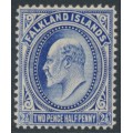 FALKLAND IS - 1904 2½d ultramarine KEVII definitive, MH – SG # 46 FALKLAND IS - 1904 2½d ultramarine KEVII definitive, MH – SG # 46