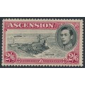 ASCENSION - 1938 2/6 black/carmine The Pier, perf. 13½, MNH – SG # 45 ASCENSION - 1938 2/6 black/carmine The Pier, perf. 13½, MNH – SG # 45