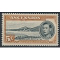 ASCENSION - 1944 5/- black/yellow-brown Long Beach, perf. 13, MNH – SG # 46a ASCENSION - 1944 5/- black/yellow-brown Long Beach, perf. 13, MNH – SG # 46a