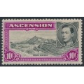 ASCENSION - 1938 10/- black/purple Three Sisters, perf. 13½, MNH – SG # 47 ASCENSION - 1938 10/- black/purple Three Sisters, perf. 13½, MNH – SG # 47