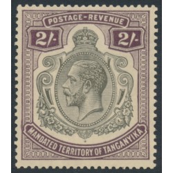 TANGANYIKA - 1927 2/- deep purple KGV definitive, MH – SG # 103