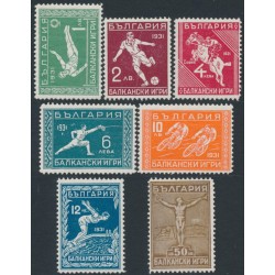 BULGARIA - 1931 1L to 50L Balkan Games set of 7, MNH – SG # 242-248