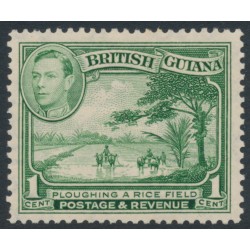BRITISH GUIANA - 1938 1c green Ploughing a Rice Field, MH – SG # 308