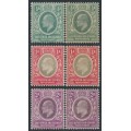 EAST AFRICA - 1904 ½a to 2a KEVII definitives on both papers, MH – SG # 17-19