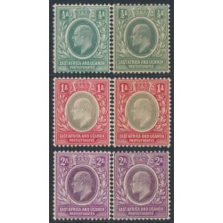 EAST AFRICA - 1904 ½a to 2a KEVII definitives on both papers, MH – SG # 17-19 EAST AFRICA - 1904 ½a to 2a KEVII definitives on both papers, MH – SG # 17-19