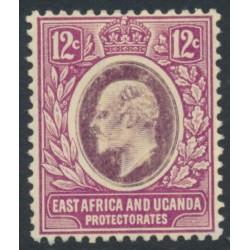 EAST AFRICA - 1907 12c purple KEVII definitive, MH – SG # 38