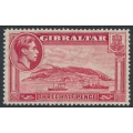 GIBRALTAR - 1938 1½d carmine Rock of Gibraltar, perf. 14, MNH – SG # 123