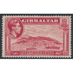 GIBRALTAR - 1938 1½d carmine Rock of Gibraltar, perf. 14, MNH – SG # 123
